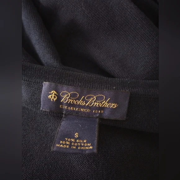 Brooks Brothers Silk Cardigan Twin Sweater Set Women's Navy Blue Button Sz Small - Picture 10 of 11